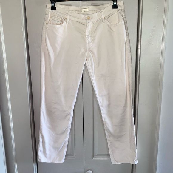 Mother Jeans The Drop Out Soft Focus in Almond White Jeans, Size 28, MSRP $228 - Picture 2 of 15